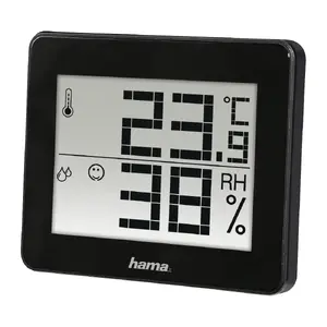 Цифровой термогигрометр Hama TH-130 черный с измерением температуры, влажности и качества воздуха в помещении
