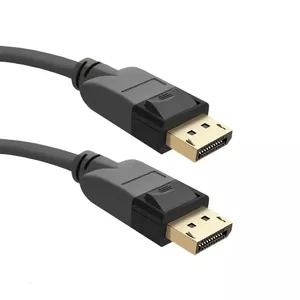 DisplayPort cable QOLTEC 50465 — DisplayPort to DisplayPort, 1 m, black