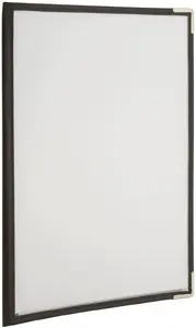 Securit CRYSTAL A4 Menu Holder Brown with Metal Corners