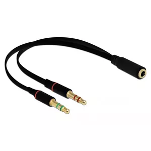 Audio Cable DeLOCK 65967 0.2m 3.5mm 2 x 3.5mm Black