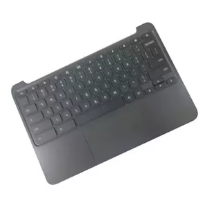 Laptop housing base with Nordic keyboard HP 917442-DH1 for HP Chromebook 11 G5, black