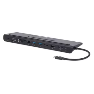 Manhattan 153478 dokstacija Vadu USB 3.2 Gen 1 (3.1 Gen 1) Type-C Melns