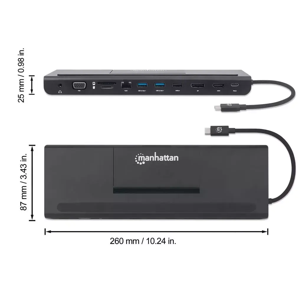 USB-C Doks Hubs Manhattan 153478 Photo 10