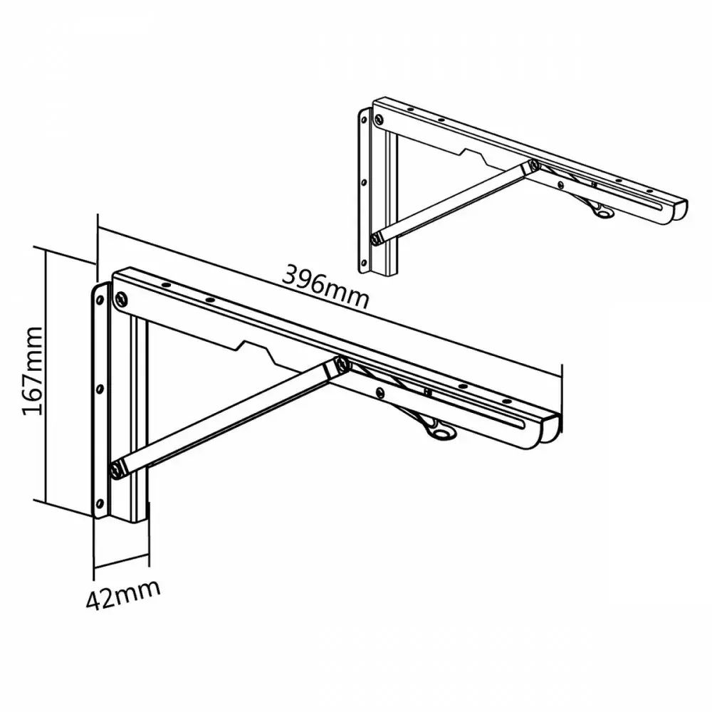 Wall-mounted folding shelf bracket MACLEAN MC-876 Photo 3