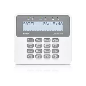 Keypad SATEL PRF-LCD — wired keypad for security alarm systems, 12 V, 50 mA, 139×124×22 mm