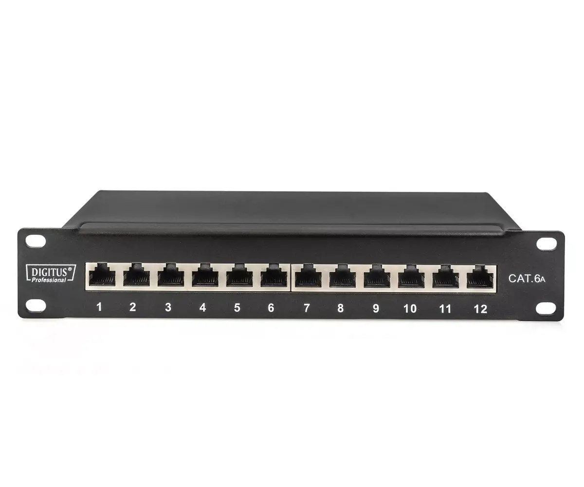 Patch Panel Digitus CAT 6A 12-Port 1HE 10" Photo 3