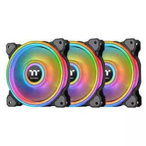 Вентилятор корпуса THERMALTAKE Riing Quad 14 RGB 140 мм, 500–1400 об/мин, 60.17 CFM, гидравлический подшипник, чёрный