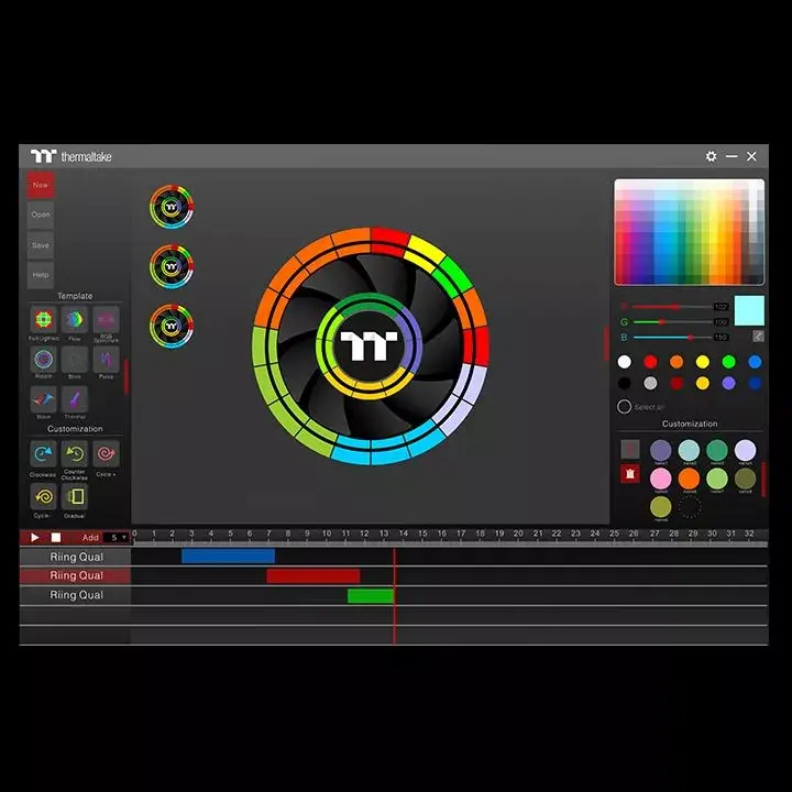 THERMALTAKE Riing Quad 14 RGB 140 мм вентилятор Photo 6