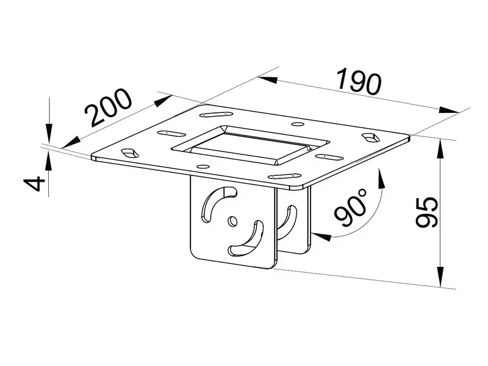 Multibrackets M Pro Series Ceiling Plate HD Photo 2