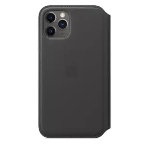Folio maciņš Apple iPhone 11 Pro — MX062ZM/A, āda, der 5.8" (14.7 cm), melns, 2 karšu kabatas