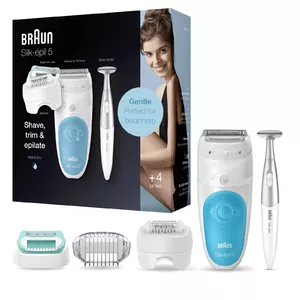 Braun Silk-épil 5 81706344 epilators 28 pincetes Balts, Tirkīzs