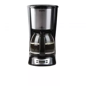 Drip coffee maker Domo DO708K — manual, 1.5 L water tank, 12-cup capacity, stainless steel/black