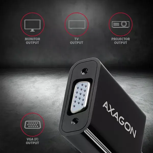 Video kabeļa adapteris Axagon RVD-VGN Photo 4