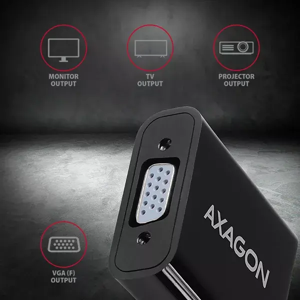 Video kabeļa adapteris Axagon RVH-VGAN Photo 5