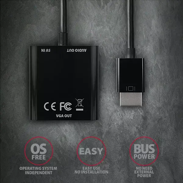 Video kabeļa adapteris Axagon RVH-VGAN Photo 7