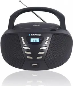Portable CD player Blaupunkt BB7BK — MP3, FM radio, USB, AUX, battery-powered, 2x built-in speakers, 240×230×128 mm