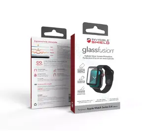 Screen protector for smartwatch Zagg GlassFusion — black/transparent, single pack