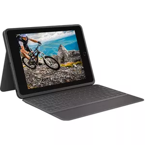 Logitech Rugged Folio Графит Smart Connector QWERTY Датский, Финский, Норвежский, Шведский