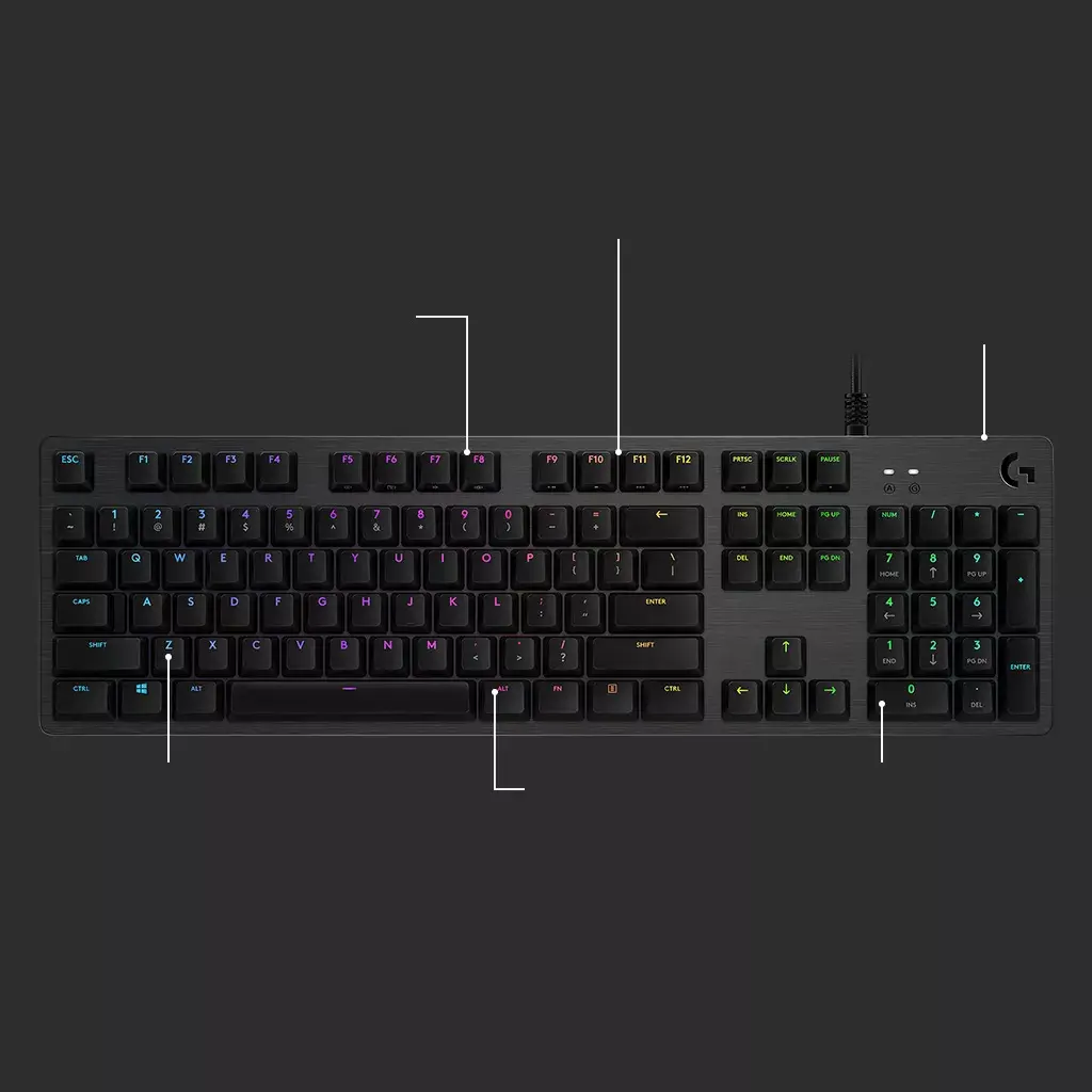 Mehāniskā spēļu tastatūra Logitech G G512 CARBON LIGHTSYNC RGB Photo 6