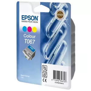 Epson T067 Colour Ink Cartridge (Paperclip) струйный картридж 1 шт Подлинный Голубой, Пурпурный, Желтый