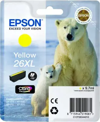 Оригинальный картридж Epson 26XL желтый Photo 2
