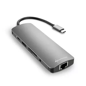 Sharkoon USB 3.0 Type C Combo Adapter interfeisa karte/adapteris HDMI, RJ-45, USB 3.2 Gen 1 (3.1 Gen 1)