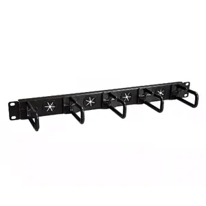 StarTech 1U 19" kabeļu organizators ar D-apļa āķiem, 483 mm dziļums, melns