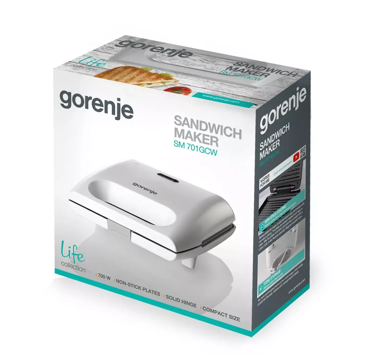 Контактный гриль Gorenje SM701GCW Photo 5