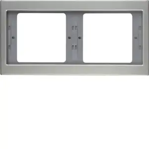 Berker 13637004 Double Horizontal Frame Stainless Steel