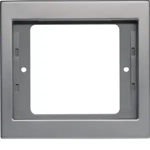 Wall plate / switch cover berker 13137004, metallic color, plastic, screwless design