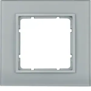 Рамка/накладка для выключателя berker 10116414, алюминиевый цвет, бесшовная пластик, 1 шт.