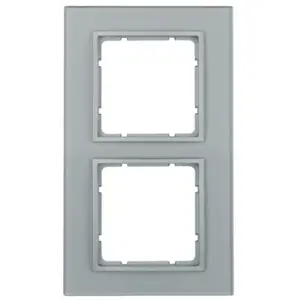 Wall plate / switch cover berker 10126414, screwless design, aluminium color, plastic material, 1 pc