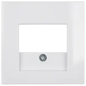 Wall plate / switch cover by berker, model 10338919, white, plastic, conventional design, 1-piece