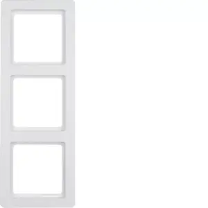 Wall plate / switch cover Berker 10136089, white, screwless design, single-gang