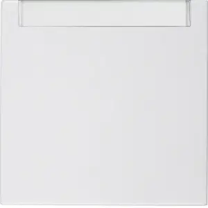 Wall plate / switch cover berker 16268989, white, plastic, screwless, 1 pcs