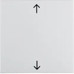 Berker 16208919 Electrical Switch Accessory Rocker with Symbol Print Polar White Glossy Duroplast