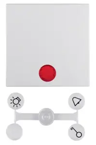Wall plate / switch cover Berker 16211909, white, plastic, screwless, 1 pc