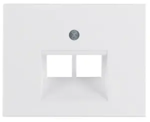 Wall plate / switch cover berker 14097009, white thermoplastic, conventional design, 1 pc