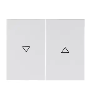 Berker 14357109 Rocker Switch Cover with Arrow Symbol, Polar White, Screwless