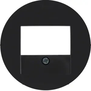 Berker 10382045 Central Plate for TAE and Speaker Socket, Black