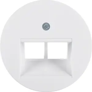 Berker 14092089 Central Plate for UAE Connection Socket, White, Plastic