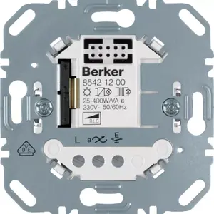 Dimmer Berker 85421200 mountable metallic, 230 V, resistive load 25–400 VA