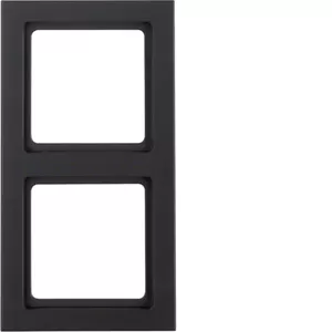 Socket outlet panel, berker 10126096 — anthracite duroplast, width 151.5 mm, pack of 10