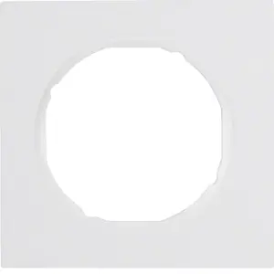 Накладная рамка/крышка выключателя Berker 10112289, безвинтовой монтаж, белая, 1‑местная