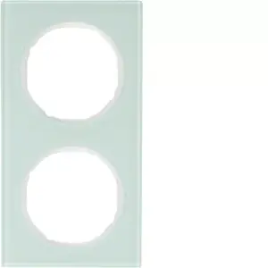 Berker 10122209 Double Frame for Light Switch, Glass, White