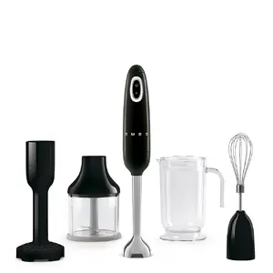 Smeg HBF02BLEU Immersion Blender Black 700W 14850 RPM Stainless Steel Blade