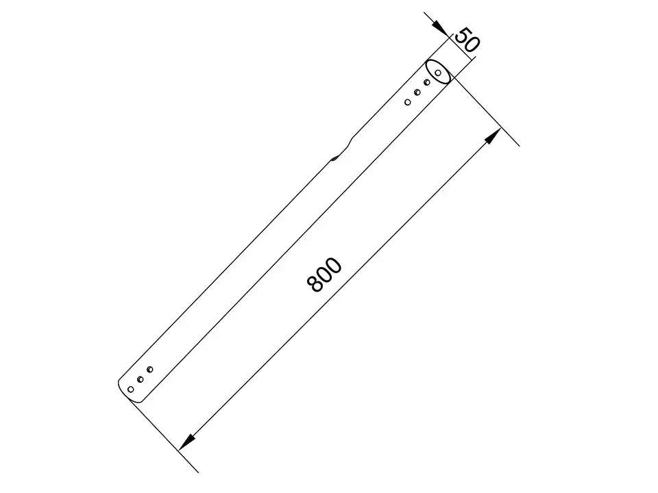 Caurule Multibrackets M Pro Series Extension Pipe 0.8m Black Photo 2