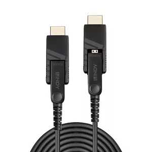Optiskā hibrīdā Micro-HDMI kabelis Lindy 100m