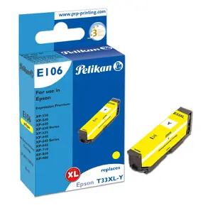 Совместимый струйный картридж Pelikan E106, повышенной емкости, желтый для Epson