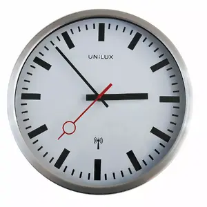 Wall/Table Radio-controlled Clock Unilux 400124567 — Round 35.5 cm, Battery AA 1.5 V, Depth 45 mm
